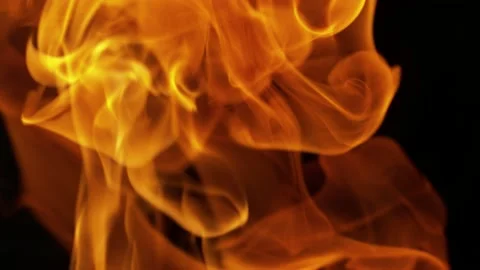 Super slow motion of fire blast isolated on black background. Stock Footage 139618795