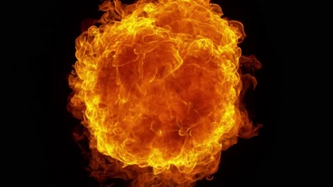 Super slow motion of fire blast isolated on black background. Stock Footage 157962713