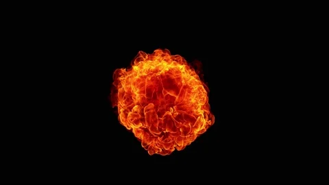 Super slow motion of fire blast isolated on black background. Stock Footage 226414077