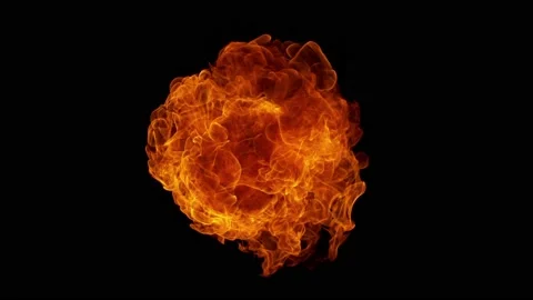 Super slow motion of fire blast isolated on black background. Stock Footage 226414092