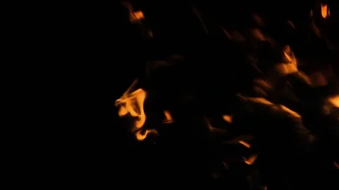 Super slow motion of fire blasts on black background. Filmed on high speed ci Stock Footage 143262000