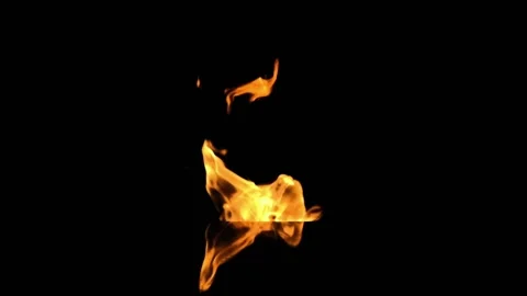 Super slow motion of fire blasts on black background. Filmed on high speed ci Vídeos de archivo 143262052