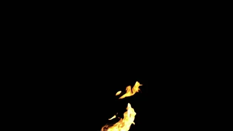 Super slow motion of fire blasts on black background. Filmed on high speed ci Vídeos de archivo 143262063