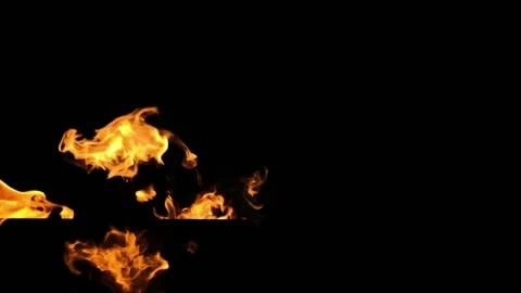Super slow motion of fire blasts on black background. Filmed on high speed ci Vídeos de archivo 143262111