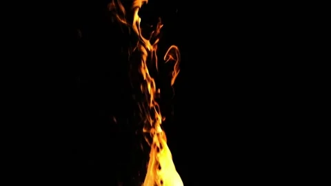 Super slow motion of fire blasts on black background. Filmed on high speed ci Vídeos de archivo 143262164