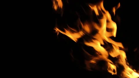 Super slow motion of fire blasts on black background. Filmed on high speed ci Vídeos de archivo 143262284