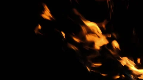 Super slow motion of fire blasts on black background. Filmed on high speed ci Vídeos de archivo 143262310