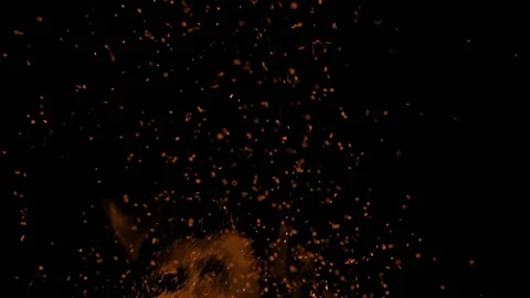Super Slow Motion Fire Embers  Stock Footage 202741168