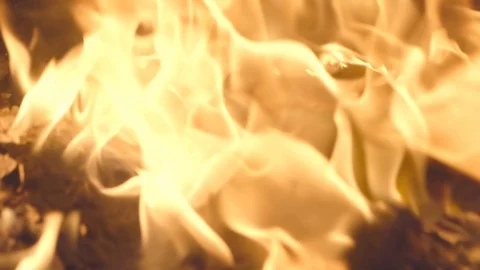 Super slow motion fire flame close up Stockbeeldmateriaal 109353697