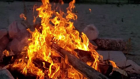 Super Slow Motion Fire Footage Stock Footage 204049793