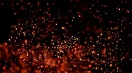 Super Slow Motion Of Fire Sparks Isolated On Black Background. Stock Footage