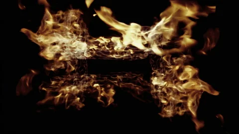 Super Slow Motion Fire in tunnel Vidéo 104812428