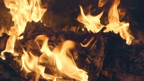 Super slow motion fire/flame close up Stock Footage 109353758