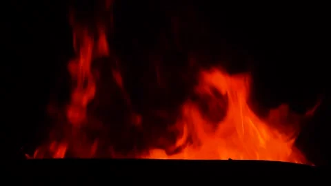 Super slow motion of flames isolated on black background Stock Footage 293059149