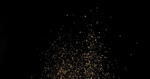 Super Slow Motion of Flying Dirt Soil in the Air. Stock Footage 318587315