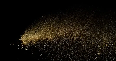 Super Slow Motion of Flying Dirt Soil in the Air. Stock Footage 325662176