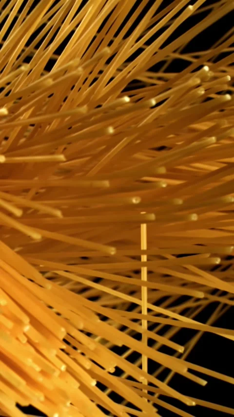 Super slow motion flying spaghetti pasta . Filmed on a high-speed camera at 1000 Stock Footage 335373117