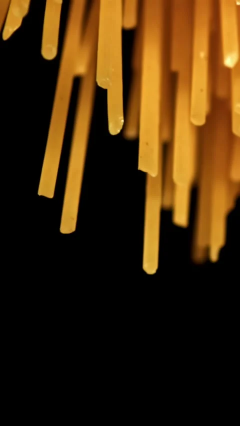 Super slow motion flying spaghetti pasta . Filmed on a high-speed camera at 1000 Stock Footage 335374315