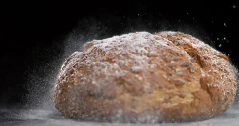 Super slow motion, An Imaginative Shot Highlighting Bread Through Extensive Pers Stock Footage 331721311