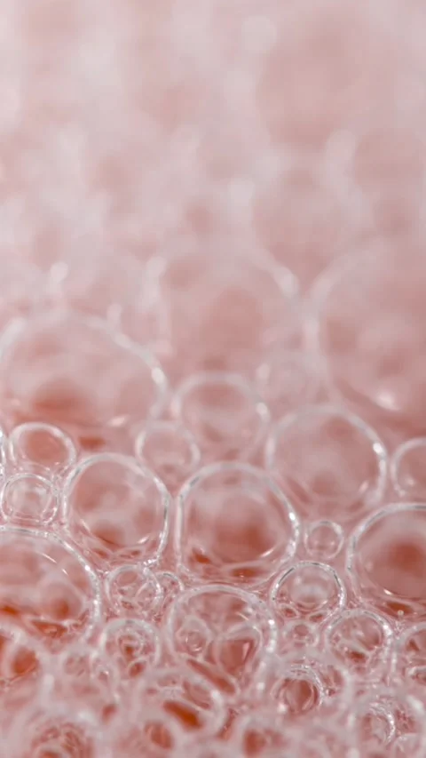 Super Slow Motion Labstyle Imagery Showcasing Skincare Foam Textures And Bubble Stock Footage 334079216