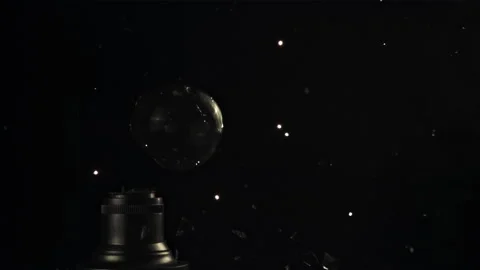 Super slow motion light bulb explodes. Stock Footage 162938623