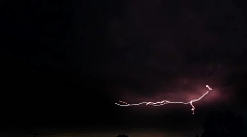 Super slow-motion of a lightning bolt. Stock Footage 57476406