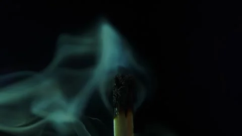 Super Slow Motion Macro Shot of Igniting Match against Black Background at Stock Footage 246975198
