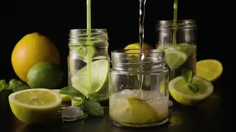 Super slow motion made lemonade Stock Footage 72699005