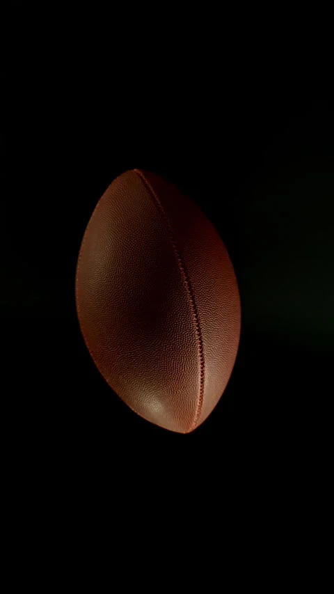 Super Slow Motion of Moving American Football Ball. Stock Footage 305242831