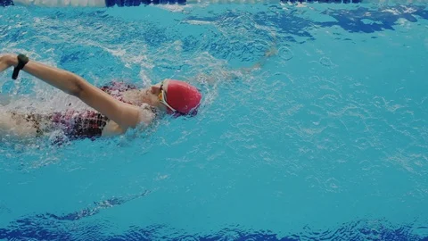 Super slow motion or rapid high speed footage. Top view of skillful female Stock Footage 112067287
