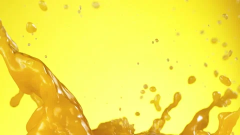 Super slow motion of orange splashes on orange background Stock Footage 151956881