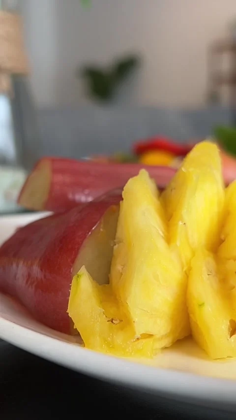 Super slow motion pineapple juice. Juice pineapple fruit Stock Footage 316749273