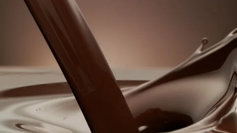 Super slow motion of pouring dark hot chocolate. Stock Footage 150621162