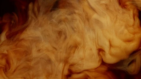 Super slow motion of pouring milk into coffee drink Stock Footage 112954783