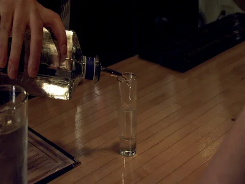 Super Slow Motion Pouring Shots Stock Footage 71507666