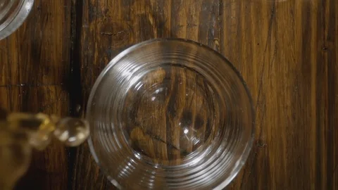 Super Slow Motion Of Pouring Whiskey Into Glass and Ice Dropped Stock Footage 112225627