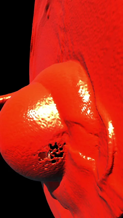 Super slow motion of red paint splash Stock Footage 346484252
