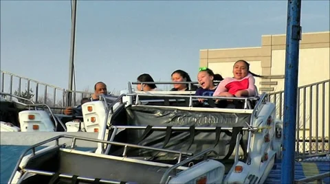 Super Slow Motion Roller Coaster Video stock 37385317