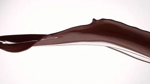 Super slow motion of rotating dark hot chocolate splashes Stock Footage 150936203