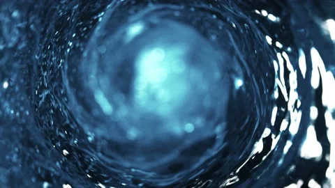 Super slow motion of rotating water in twister shape Video stock 135307934