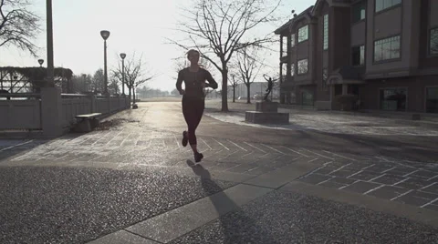 Super slow motion runner Stock Footage 33689730