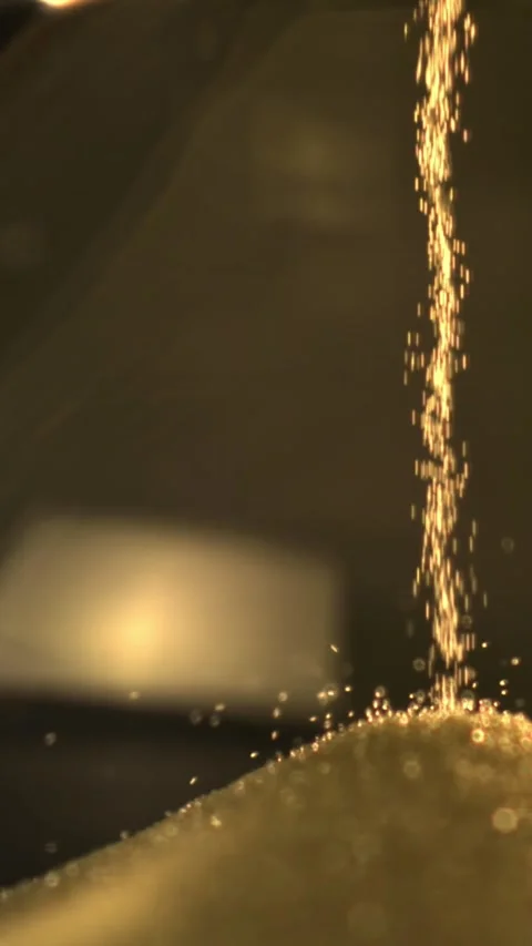 Super slow motion sand fall in the hourglass. Filmed on a high-speed camera at Stock Footage 335367878