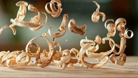 Super slow motion of sawdust particles falling down, Stock Footage 199762871