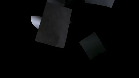 Super Slow Motion Shot of Blank Paper Falling Stock Footage 270318100