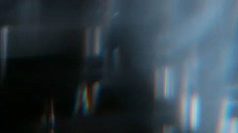Super Slow Motion Shot of Blue Spectrum Abstract Bokeh Light Moving at 1000fps. Stock Footage 147885218