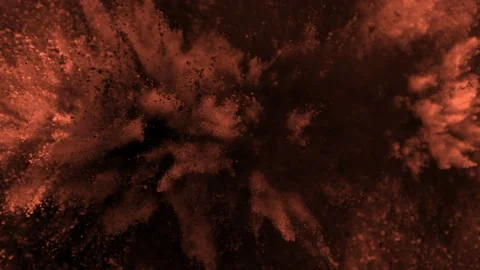 Super Slow Motion Shot of Brown Powder Explosion at 1000fps. Stock Footage 162193674