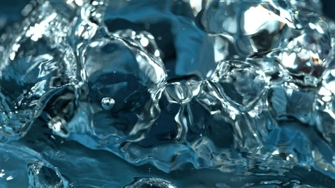 Super Slow Motion Shot of Bubbles on the Water Surface in 1000 fps. Stock Footage 113472258