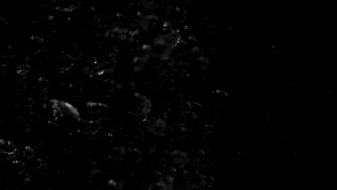 A Super Slow Motion Shot of Bubbles Underwater Stock Footage 270323146
