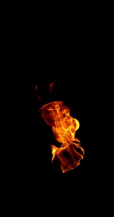 Super slow motion shot of a burning torch isolated on a black background. Stock Footage 323365255