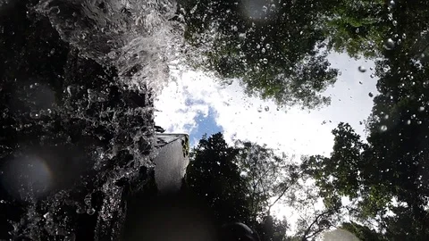 Super slow motion shot. Close up water fall Stock Footage 112655492